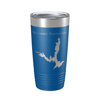 Scituate Reservoir Tumbler Lake Map Travel Mug Insulated Laser Engraved Coffee Cup Providence Rhode Island 20 oz-6