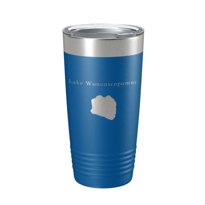 Lake Wononscopomuc Map Tumbler Travel Mug Insulated Laser Engraved Coffee Cup Connecticut 20 oz-6