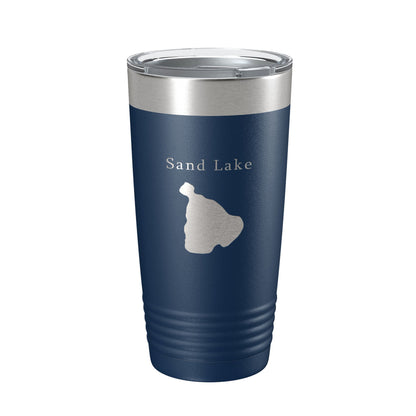 Sand Lake Map Tumbler Travel Mug Insulated Laser Engraved Coffee Cup Michigan 20 oz-8
