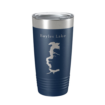 Bayles Lake Map Tumbler Travel Mug Insulated Laser Engraved Coffee Cup Illinois 20 oz-2