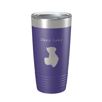 Deep Lake Map Tumbler Travel Mug Insulated Laser Engraved Coffee Cup Illinois 20 oz-15