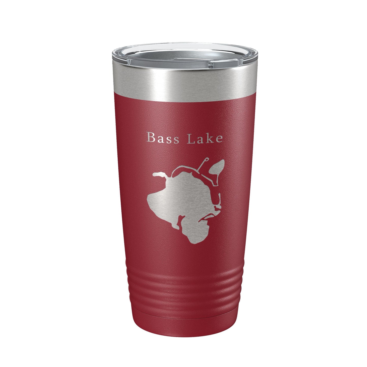Bass Lake Map Tumbler Travel Mug Insulated Laser Engraved Coffee Cup Hamburg Township Huron River Chain of Lakes Michigan 20 oz-18