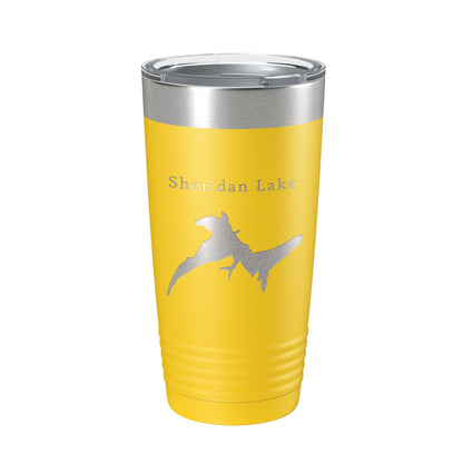 Sheridan Lake Map Tumbler Travel Mug Insulated Laser Engraved Coffee Cup South Dakota 20 oz-19