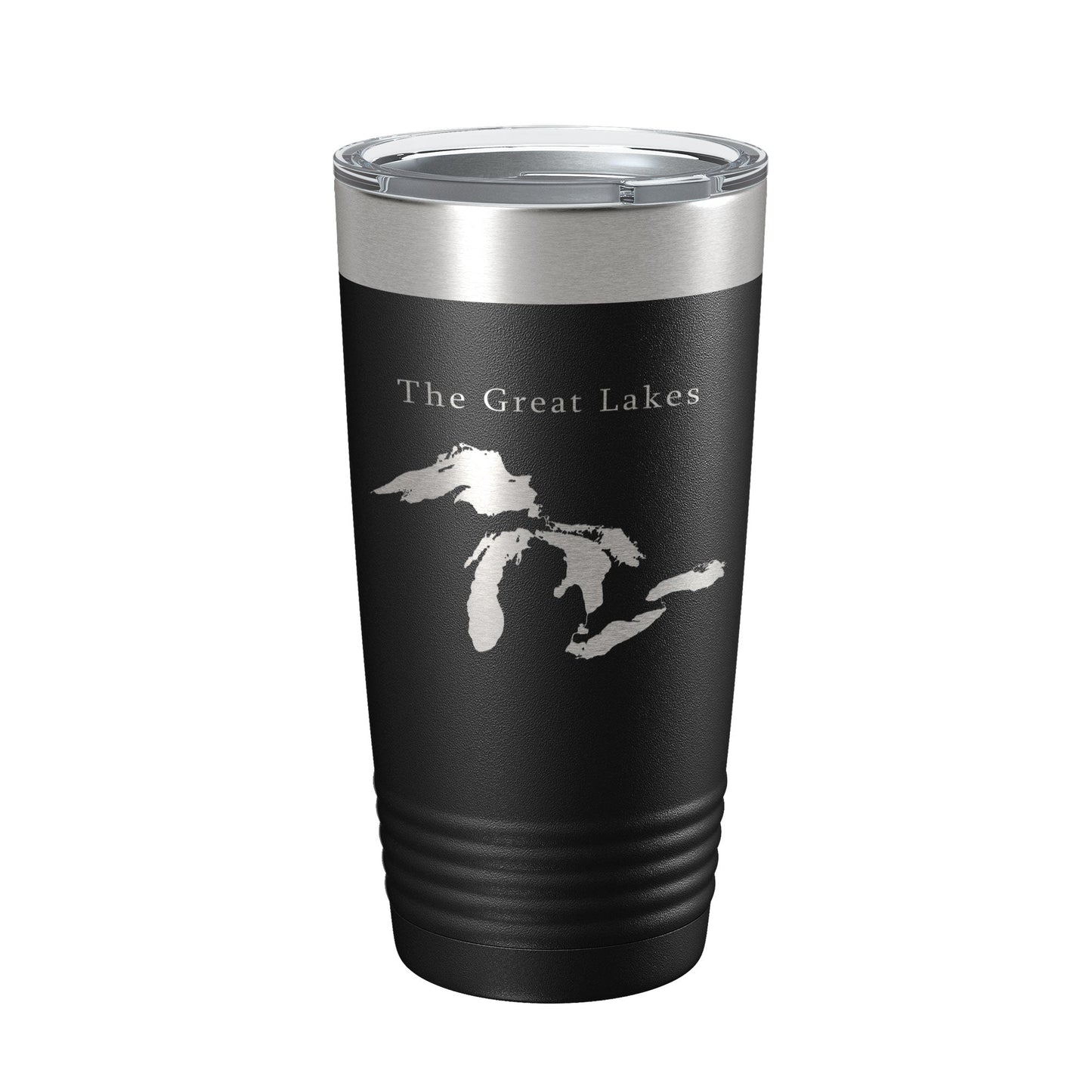 The Great Lakes Map Tumbler Travel Mug Insulated Laser Engraved Coffee Cup Superior Michigan Huron Erie Ontario 20 oz-0