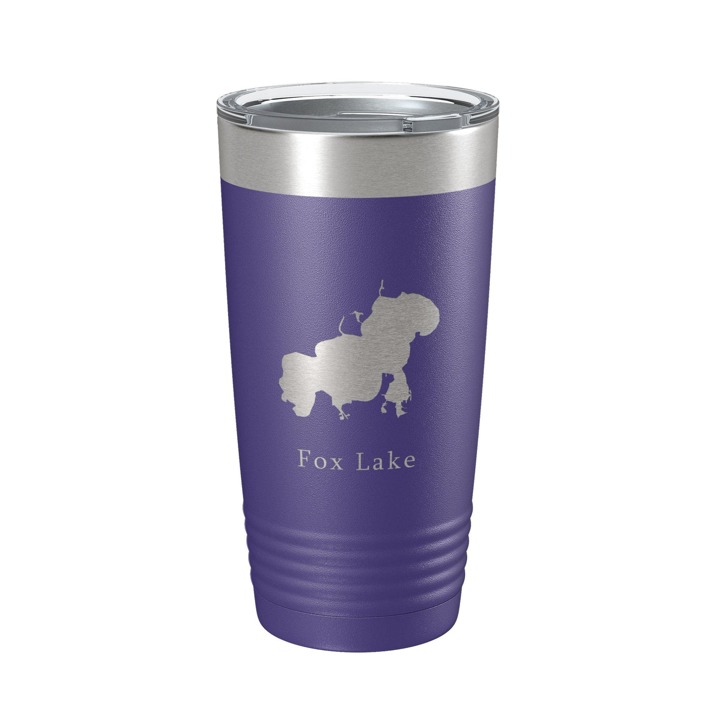 Fox Lake Map Tumbler Travel Mug Insulated Laser Engraved Coffee Cup Illinois 20 oz-15