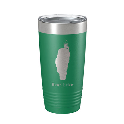 Bear & Mud Lakes Map Tumbler Travel Mug Insulated Laser Engraved Coffee Cup Idaho 20 oz-9