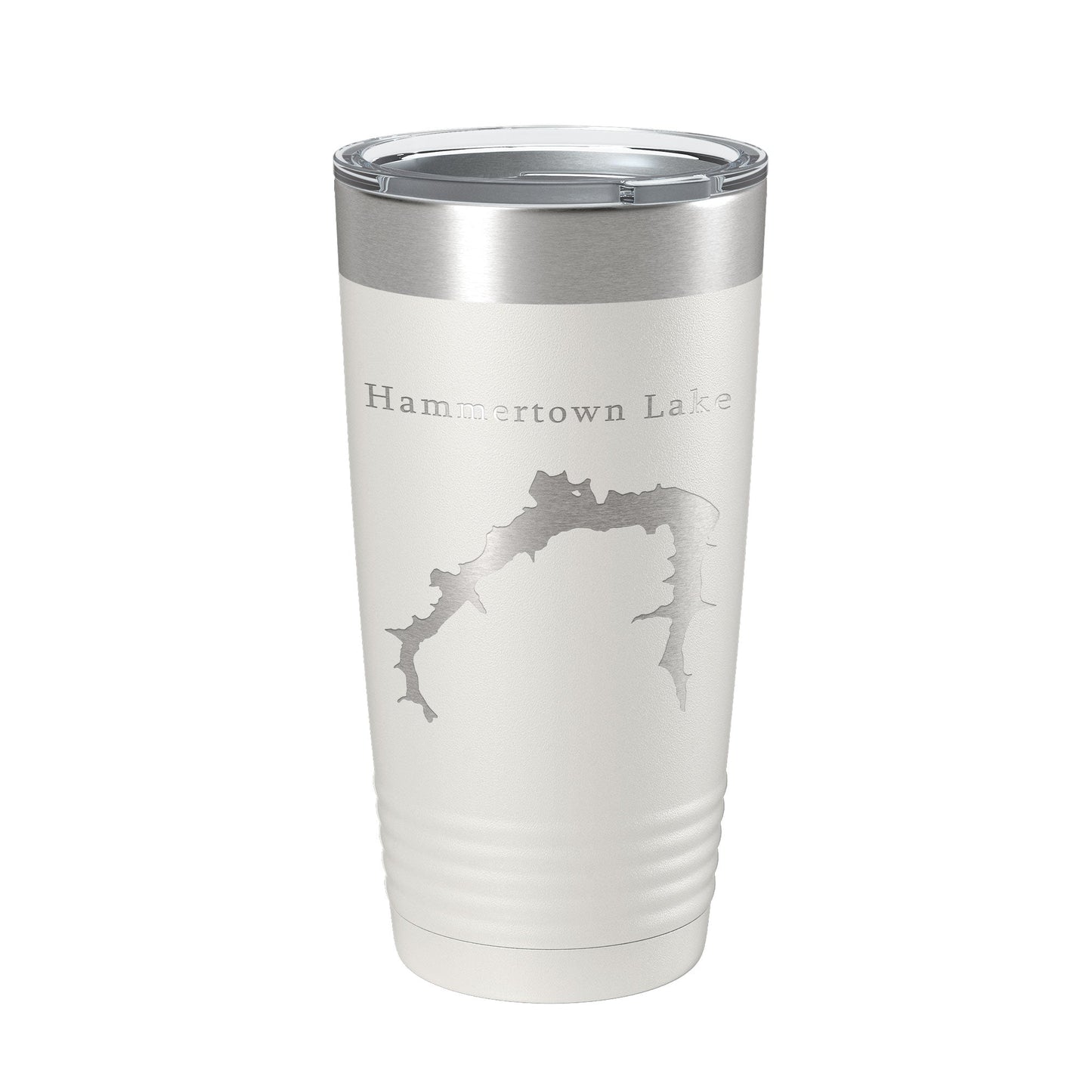 Hammertown Lake Map Tumbler Travel Mug Insulated Laser Engraved Coffee Cup Jackson City Reservoir Ohio 20 oz-1