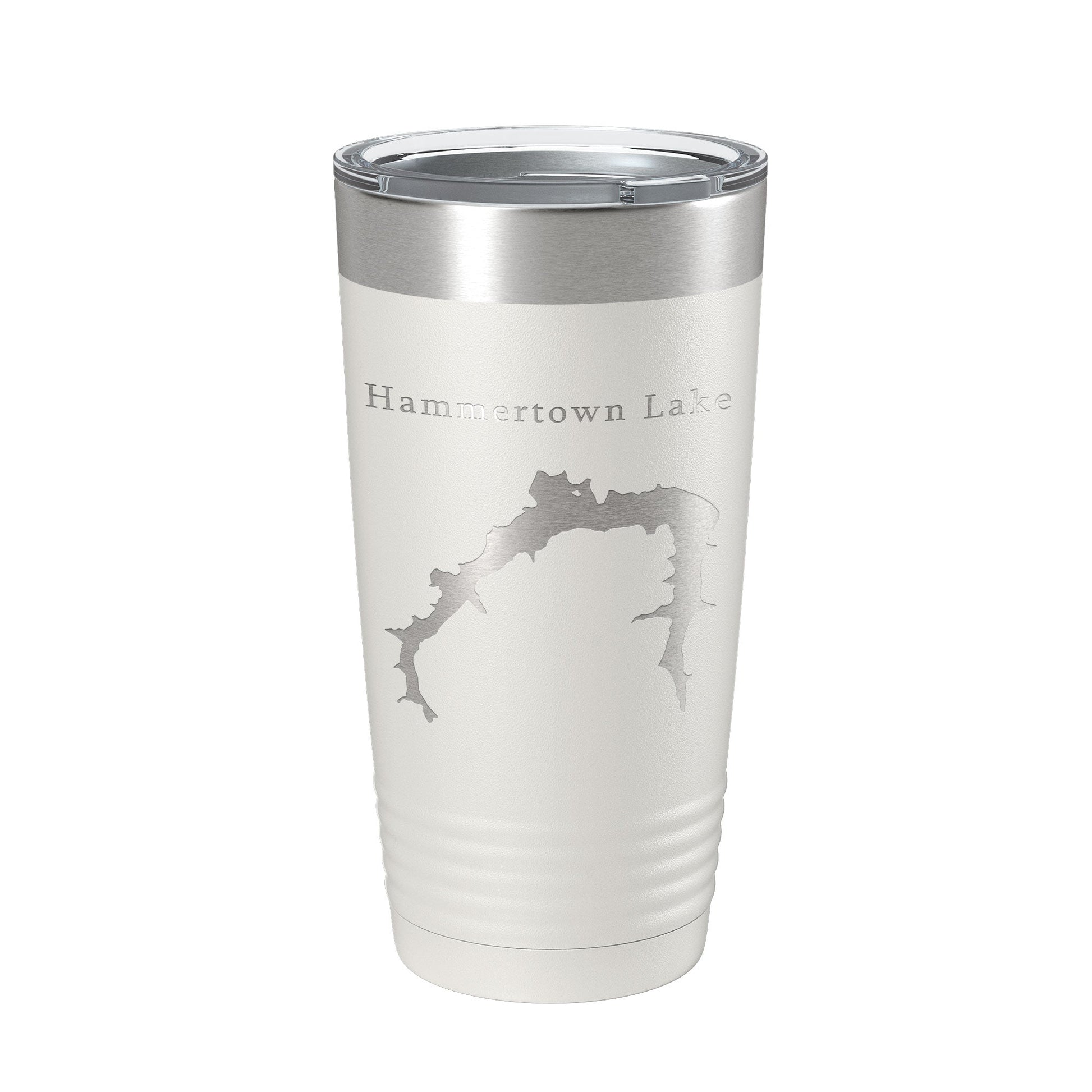 Hammertown Lake Map Tumbler Travel Mug Insulated Laser Engraved Coffee Cup Jackson City Reservoir Ohio 20 oz-1