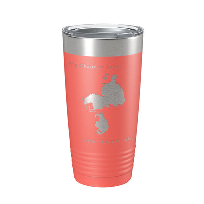 Chapman Lakes Map Tumbler Travel Mug Insulated Laser Engraved Coffee Cup Indiana 20 oz-20