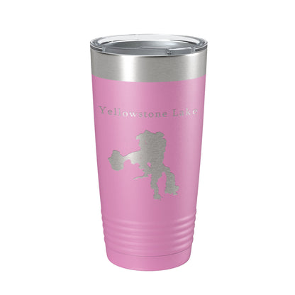 Yellowstone Lake Map Tumbler Travel Mug Insulated Laser Engraved Coffee Cup Wyoming 20 oz-14