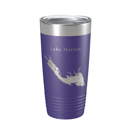 Lake Marion Map Tumbler Travel Mug Insulated Laser Engraved Coffee Cup South Carolina 20 oz-15