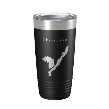 China Lake Map Tumbler Travel Mug Insulated Laser Engraved Coffee Cup Maine 20 oz-5