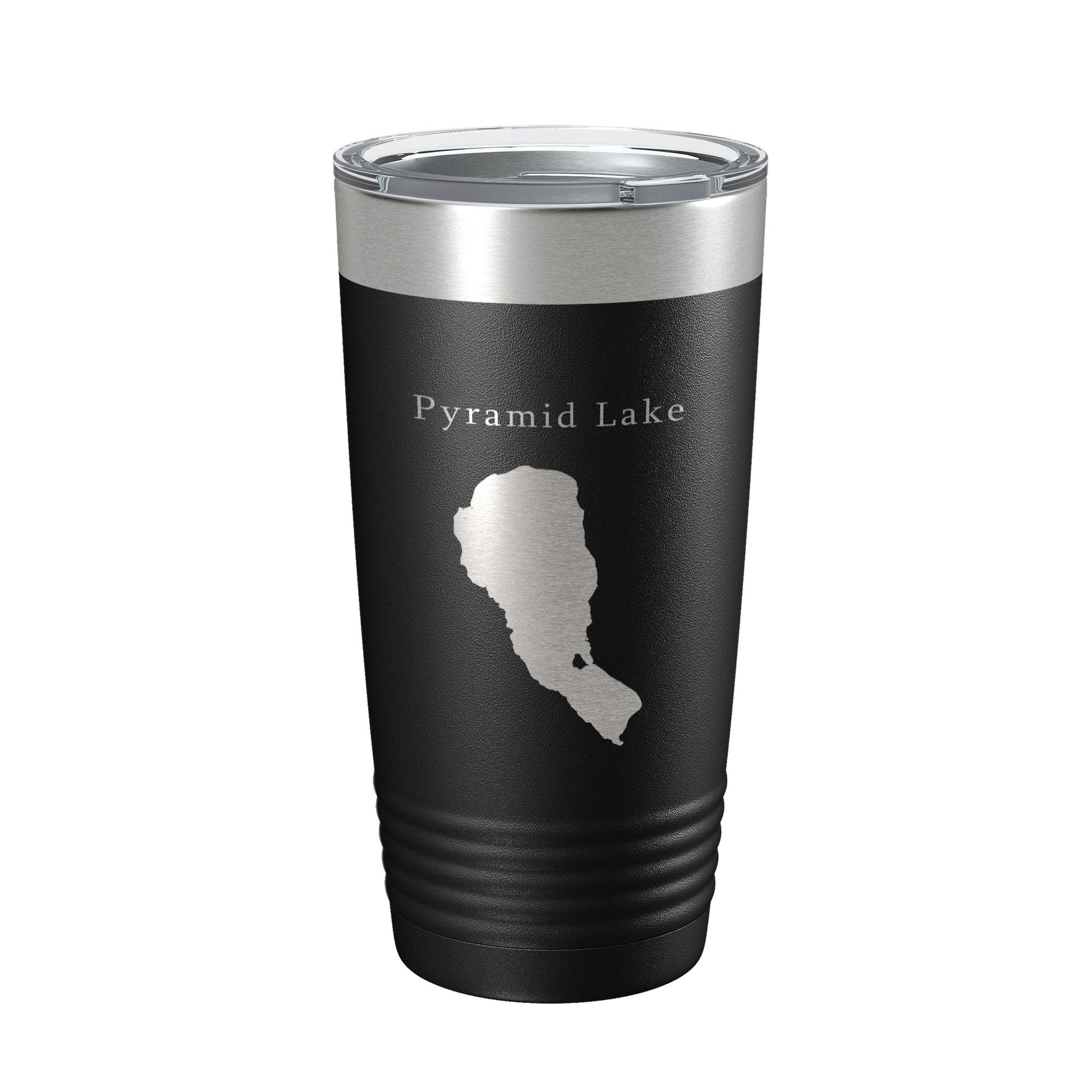 Pyramid Lake Map Tumbler Travel Mug Insulated Laser Engraved Coffee Cup Nevada 20 oz-0
