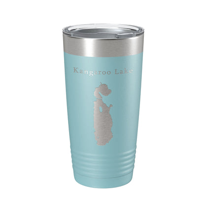 Kangaroo Lake Map Tumbler Travel Mug Insulated Laser Engraved Coffee Cup Wisconsin 20 oz-13