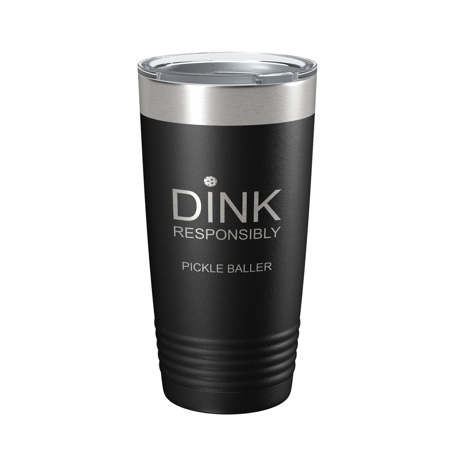 Pickleball Tumbler Dink Responsibly Travel Mug Gift Insulated Laser Engraved Coffee Cup 20 oz-0