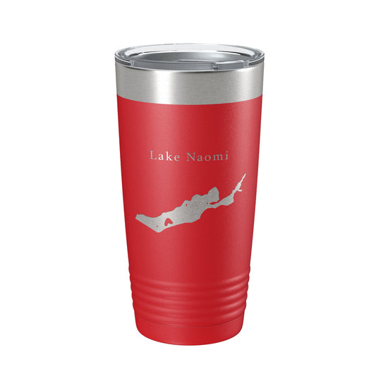 Lake Naomi Map Tumbler Travel Mug Insulated Laser Engraved Coffee Cup Pennsylvania 20 oz-10