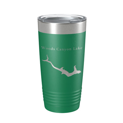 Woods Canyon Lake Map Tumbler Travel Mug Insulated Laser Engraved Coffee Cup Arizona 20 oz-9