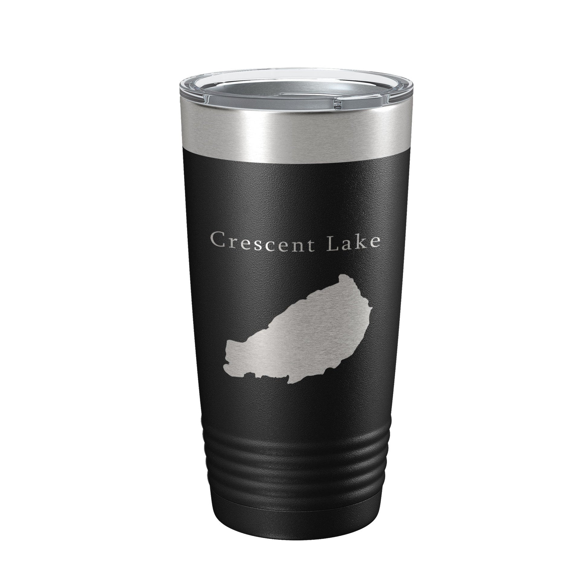 Crescent Lake Map Tumbler Travel Mug Insulated Laser Engraved Coffee Cup Oregon 20 oz-0