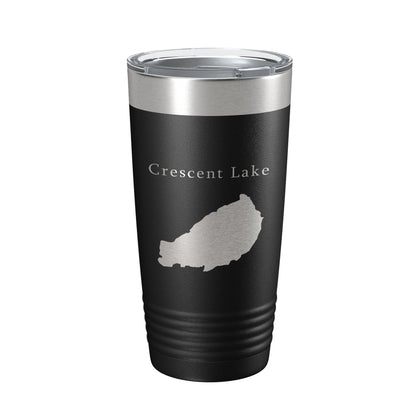Crescent Lake Map Tumbler Travel Mug Insulated Laser Engraved Coffee Cup Oregon 20 oz-5