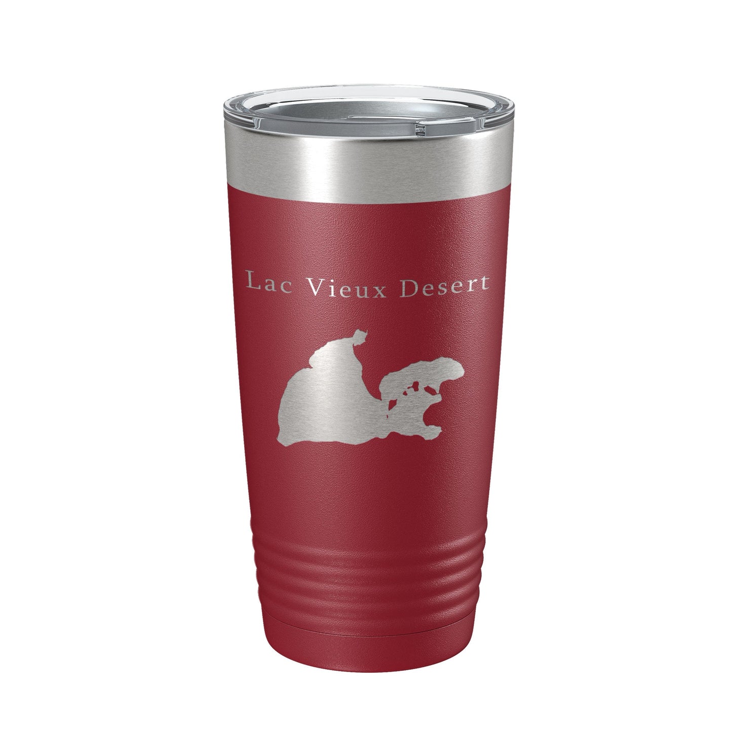 Lac Vieux Desert Tumbler Lake Map Travel Mug Insulated Laser Engraved Coffee Cup Michigan Wisconsin 20 oz-18