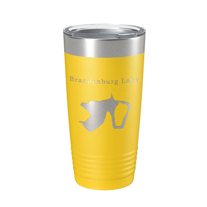 Brandenburg Lake Map Tumbler Travel Mug Insulated Laser Engraved Coffee Cup Illinois 20 oz-19