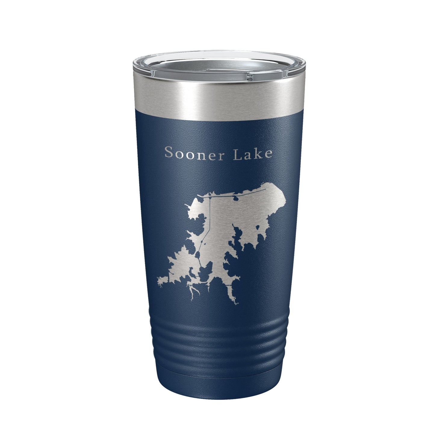 Sooner Lake Map Tumbler Travel Mug Insulated Laser Engraved Coffee Cup Oklahoma 20 oz-8