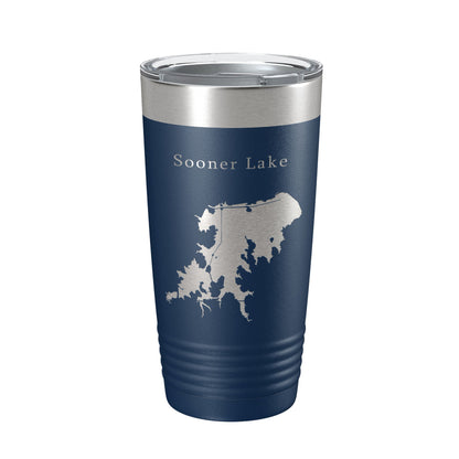Sooner Lake Map Tumbler Travel Mug Insulated Laser Engraved Coffee Cup Oklahoma 20 oz-8