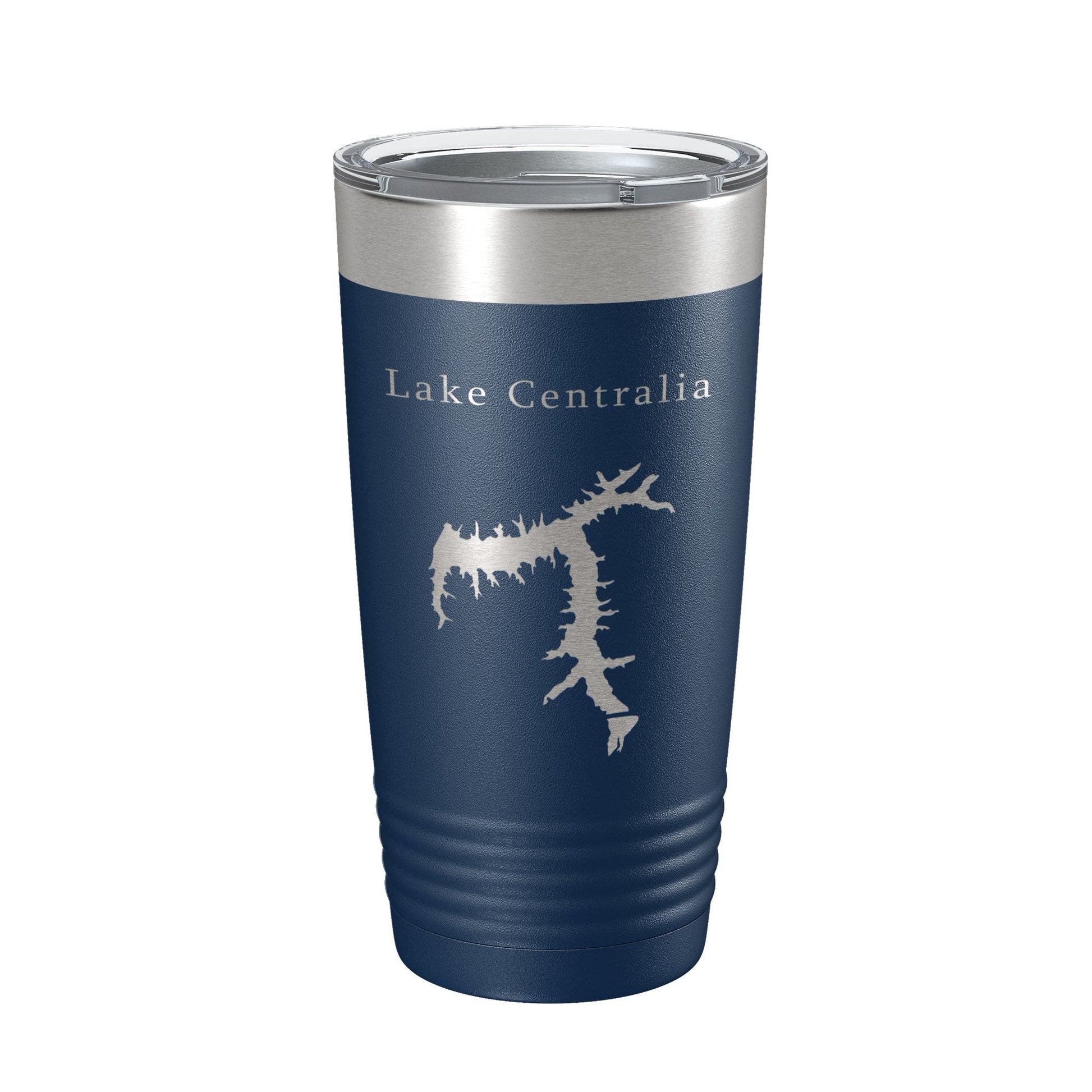 Lake Centralia Map Tumbler Travel Mug Insulated Laser Engraved Coffee Cup Illinois 20 oz-2