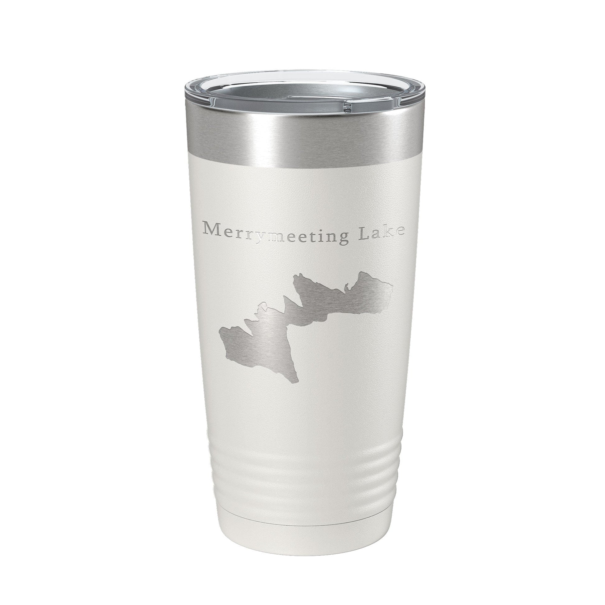 Merrymeeting Lake Map Tumbler Travel Mug Insulated Laser Engraved Coffee Cup New Hampshire 20 oz-1