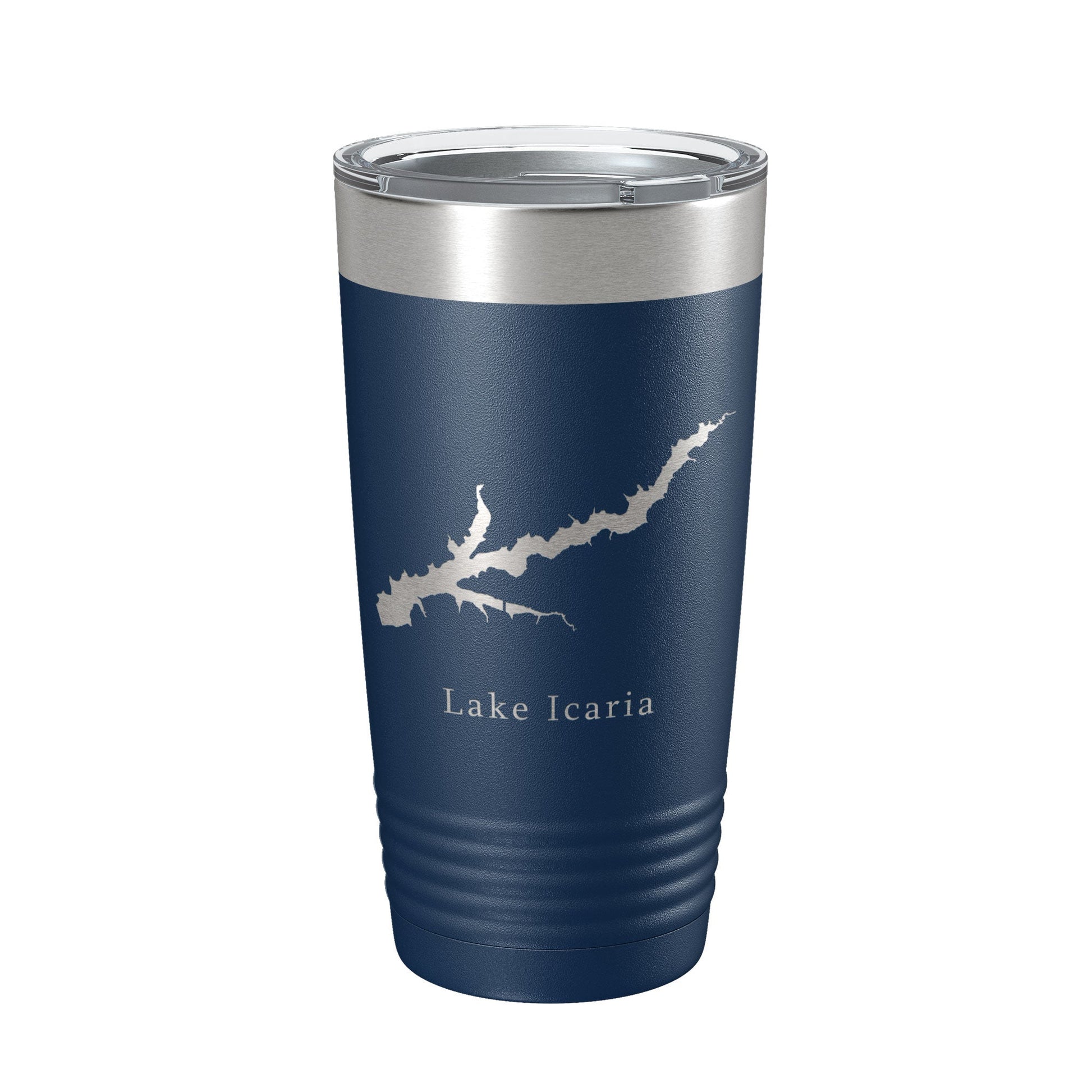 Lake Icaria Map Tumbler Travel Mug Insulated Laser Engraved Coffee Cup Iowa 20 oz-2