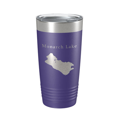 Monarch Lake Map Tumbler Travel Mug Insulated Laser Engraved Coffee Cup Colorado 20 oz-15