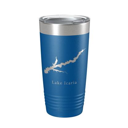 Lake Icaria Map Tumbler Travel Mug Insulated Laser Engraved Coffee Cup Iowa 20 oz-6