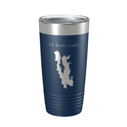 El Vado Lake Map Tumbler Travel Mug Insulated Laser Engraved Coffee Cup New Mexico 20 oz-2