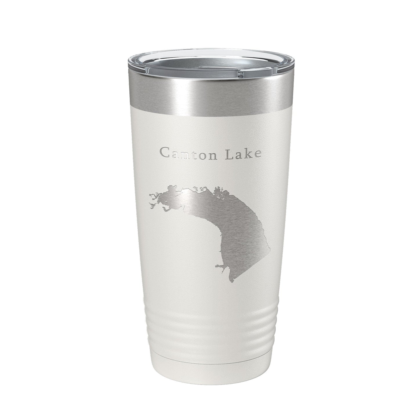 Canton Lake Map Tumbler Travel Mug Insulated Laser Engraved Coffee Cup Oklahoma 20 oz-1