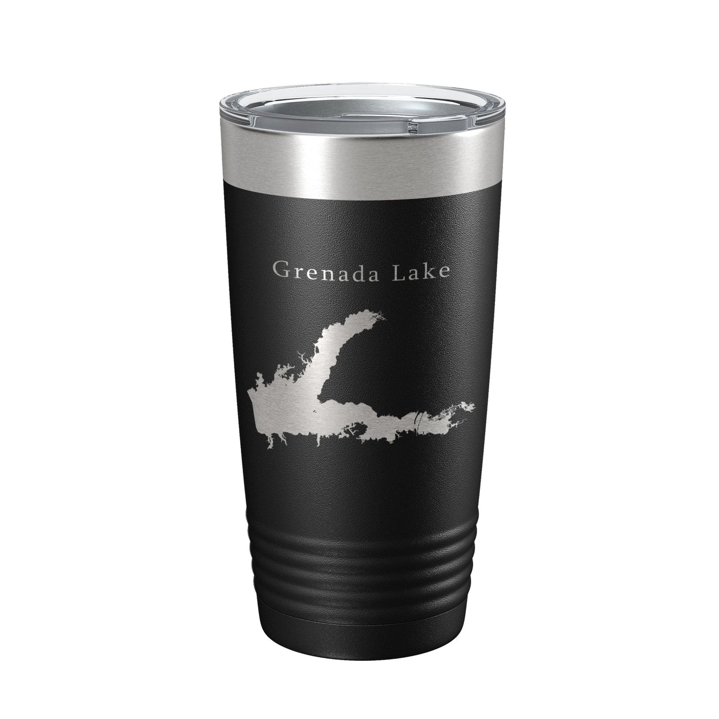 Grenada Lake Map Tumbler Travel Mug Insulated Laser Engraved Coffee Cup Mississippi 20 oz-0