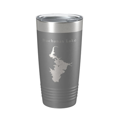 Buchanan Lake Map Tumbler Travel Mug Insulated Laser Engraved Coffee Cup Texas 20 oz-16
