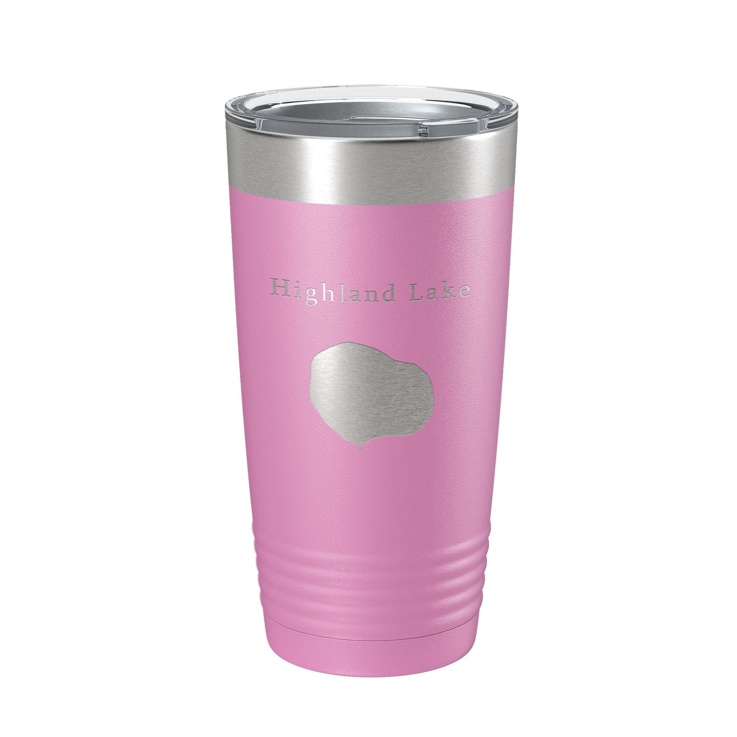 Highland Lake Map Tumbler Travel Mug Insulated Laser Engraved Coffee Cup Illinois 20 oz-14