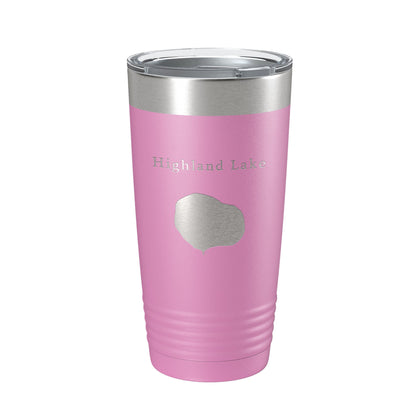 Highland Lake Map Tumbler Travel Mug Insulated Laser Engraved Coffee Cup Illinois 20 oz-14