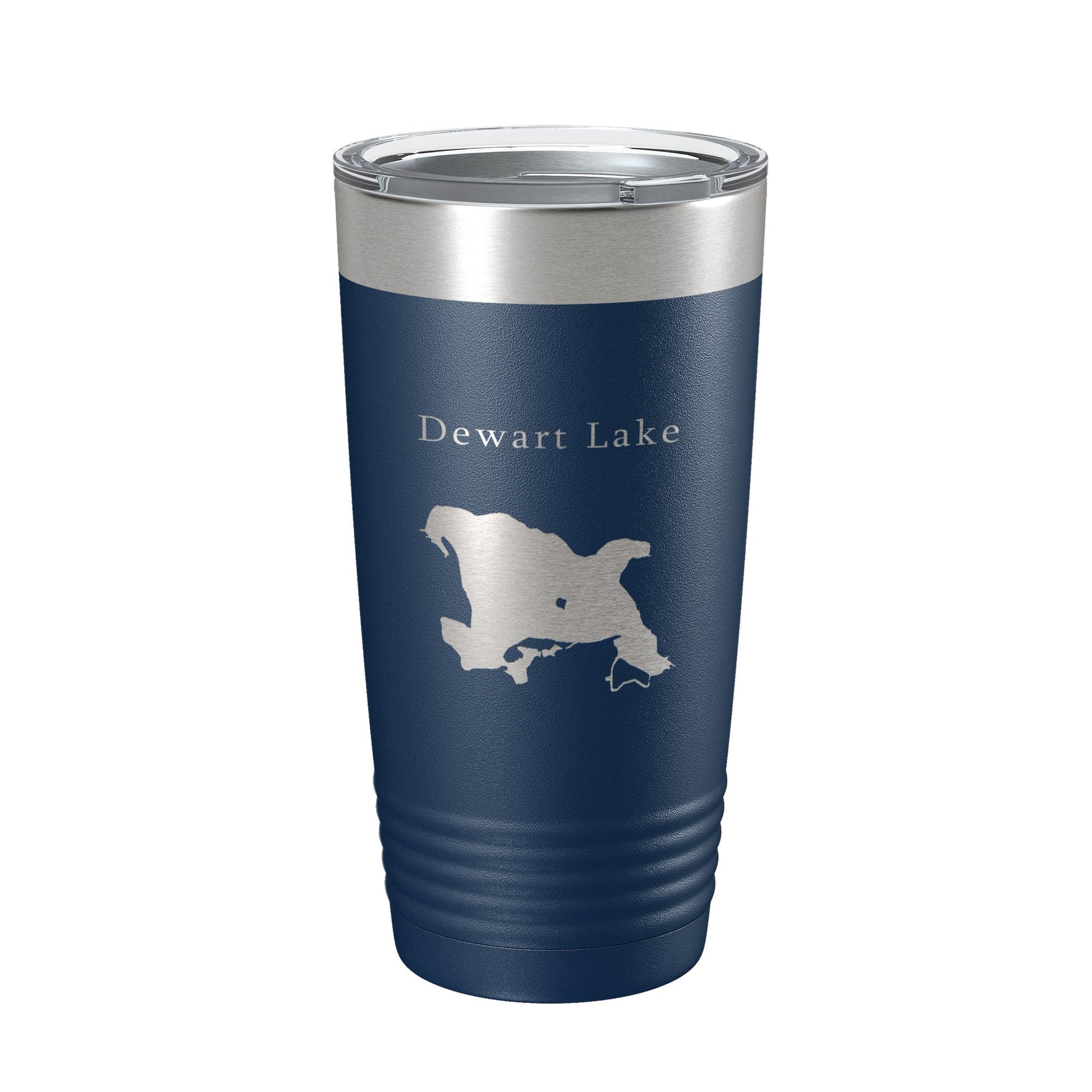 Dewart Lake Map Tumbler Travel Mug Insulated Laser Engraved Coffee Cup Indiana 20 oz-2