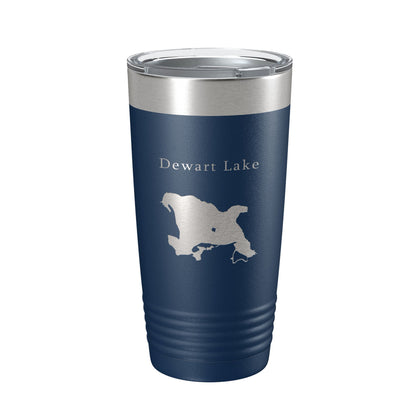 Dewart Lake Map Tumbler Travel Mug Insulated Laser Engraved Coffee Cup Indiana 20 oz-8