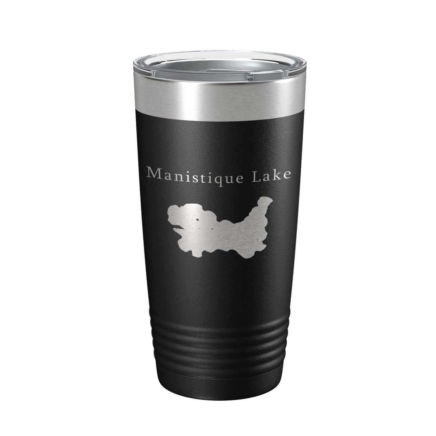 Manistique Lake Map Tumbler Travel Mug Insulated Laser Engraved Coffee Cup Michigan 20 oz-0