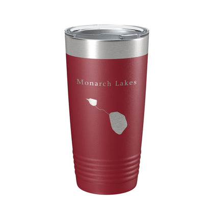 Monarch Lakes Map Tumbler Travel Mug Insulated Laser Engraved Coffee Cup California 20 oz-18