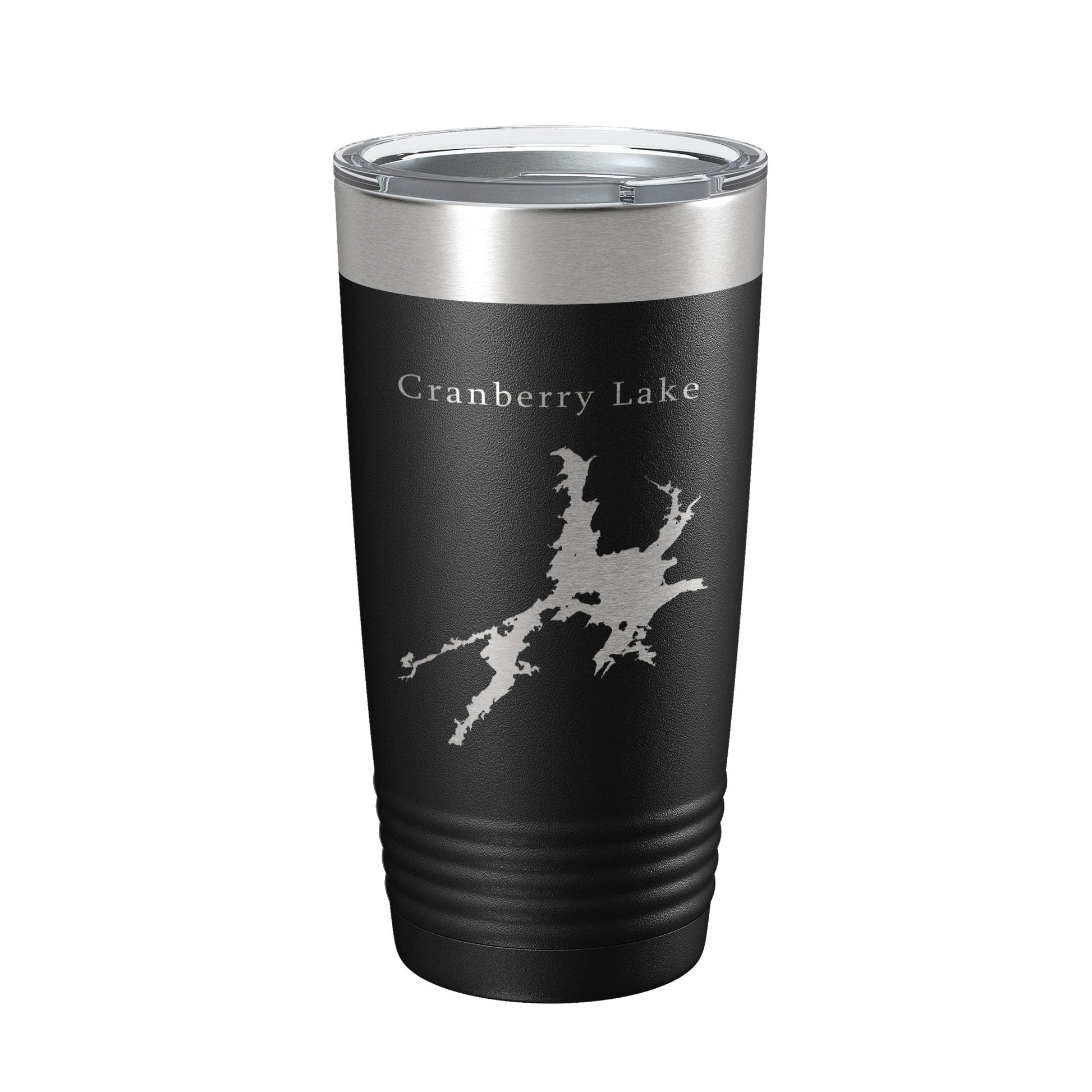 Cranberry Lake Map Tumbler Travel Mug Insulated Laser Engraved Coffee Cup New York 20 oz-0