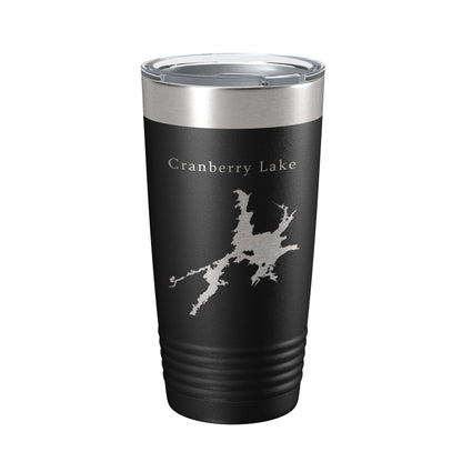 Cranberry Lake Map Tumbler Travel Mug Insulated Laser Engraved Coffee Cup New York 20 oz-5