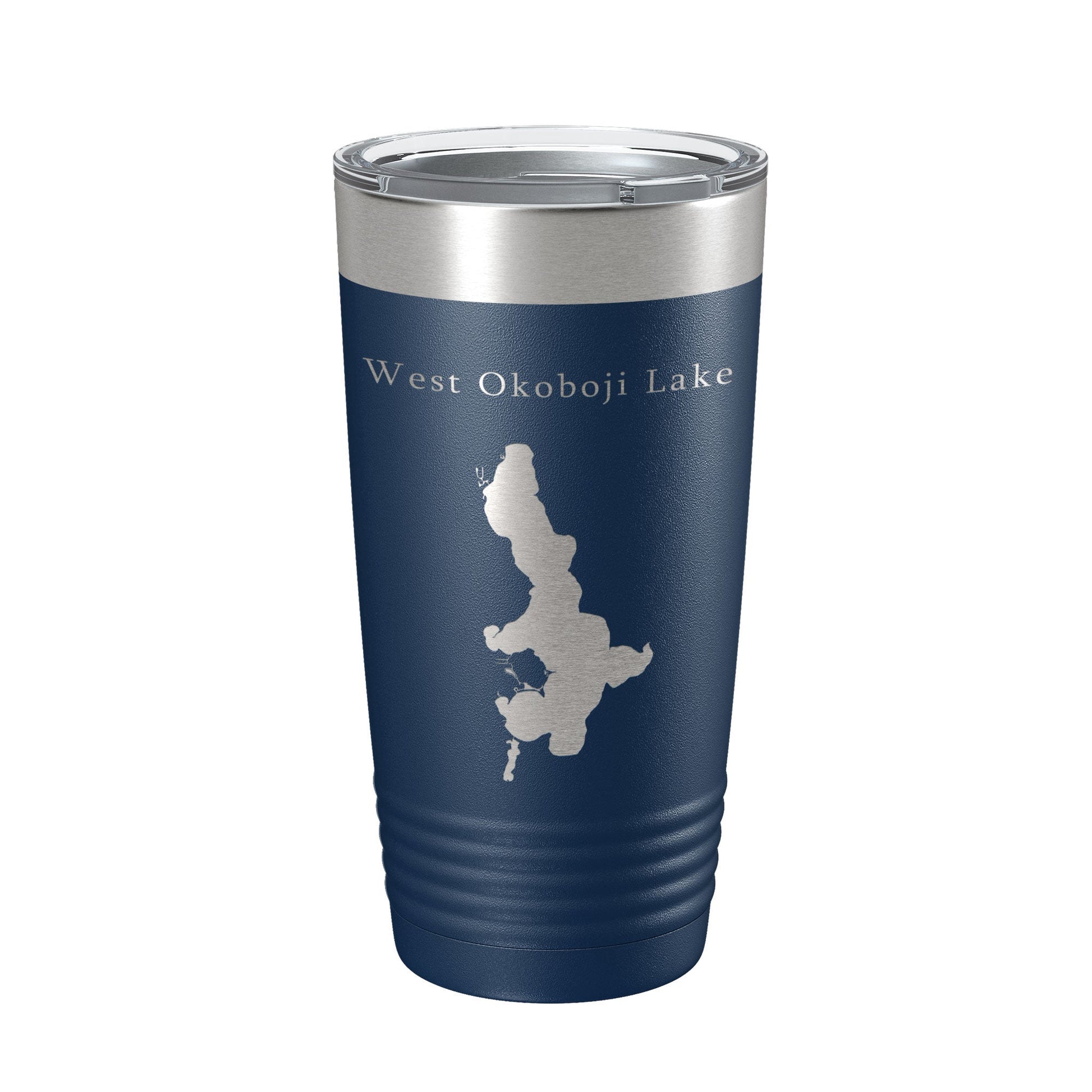 West Okoboji Lake Map Tumbler Travel Mug Insulated Laser Engraved Coffee Cup Iowa 20 oz-2