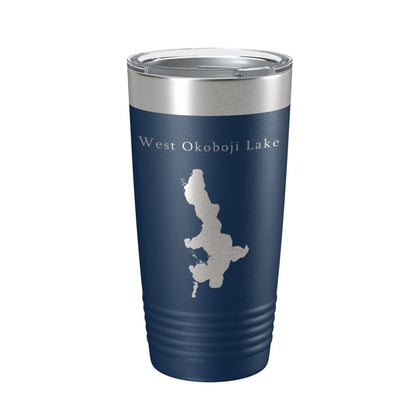 West Okoboji Lake Map Tumbler Travel Mug Insulated Laser Engraved Coffee Cup Iowa 20 oz-8