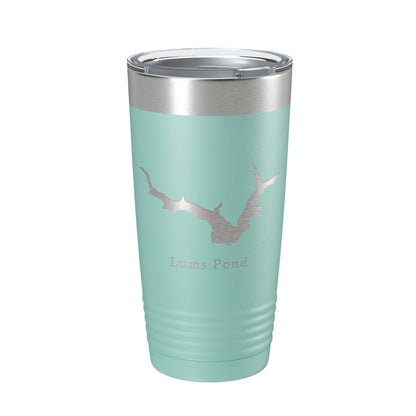 Lums Pond Tumbler Lake Map Travel Mug Insulated Laser Engraved Coffee Cup Delaware 20 oz-12