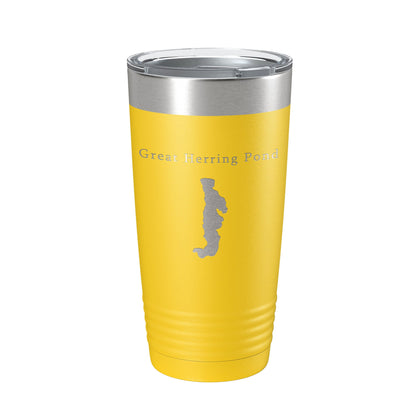 Great Herring Pond Tumbler Lake Map Travel Mug Insulated Laser Engraved Coffee Cup Massachusetts 20 oz-19