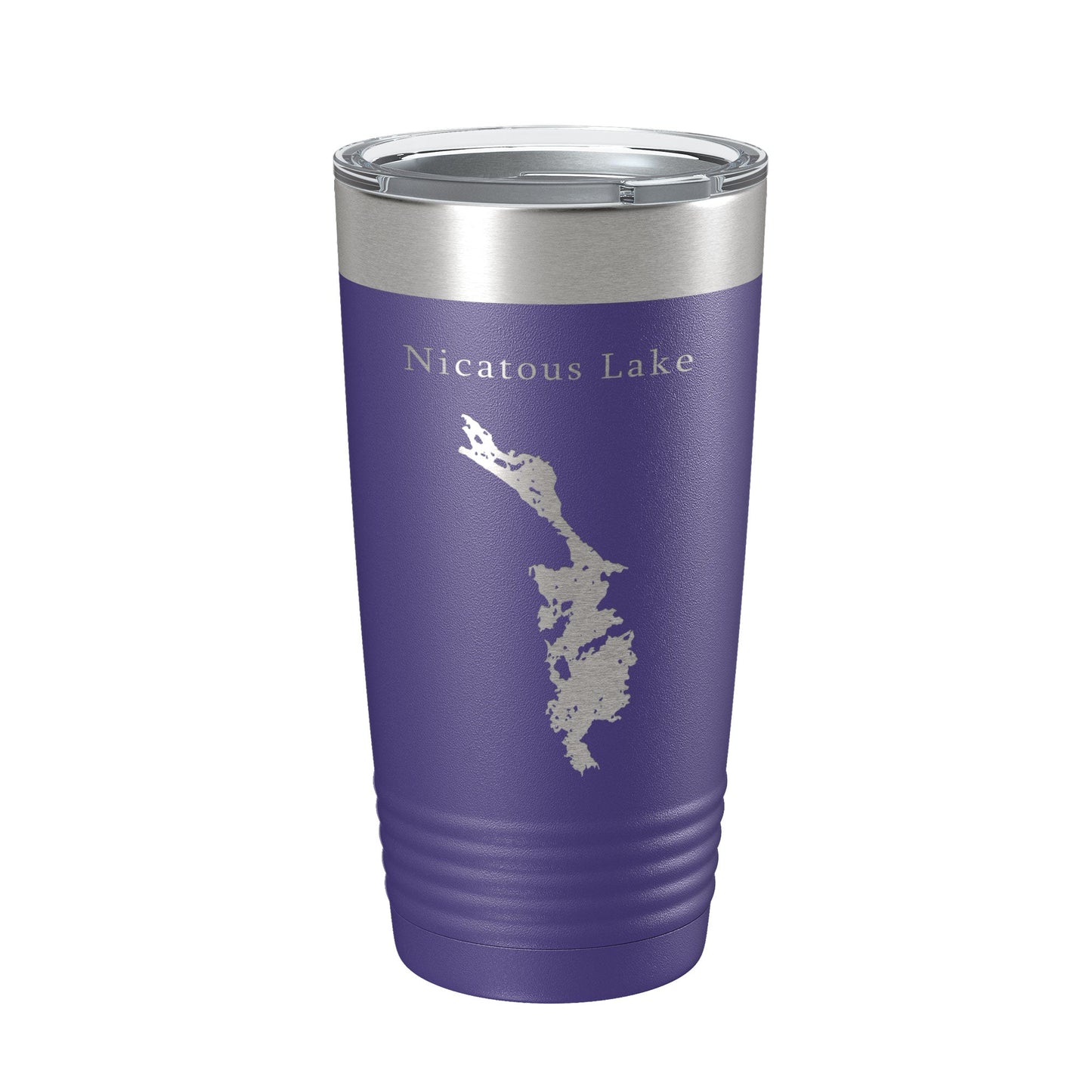 Nicatous Lake Map Tumbler Travel Mug Insulated Laser Engraved Coffee Cup Maine 20 oz-15