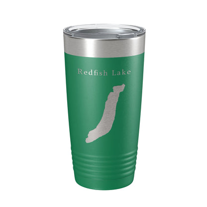 Redfish Lake Map Tumbler Travel Mug Insulated Laser Engraved Coffee Cup Idaho 20 oz-9